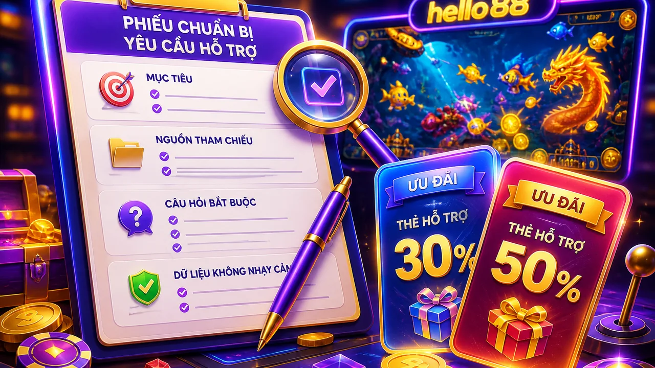 Bảng kiểm chọn ưu đãi: cần chuẩn bị gì trước khi hỏi hỗ trợ về khuyến mãi hello88