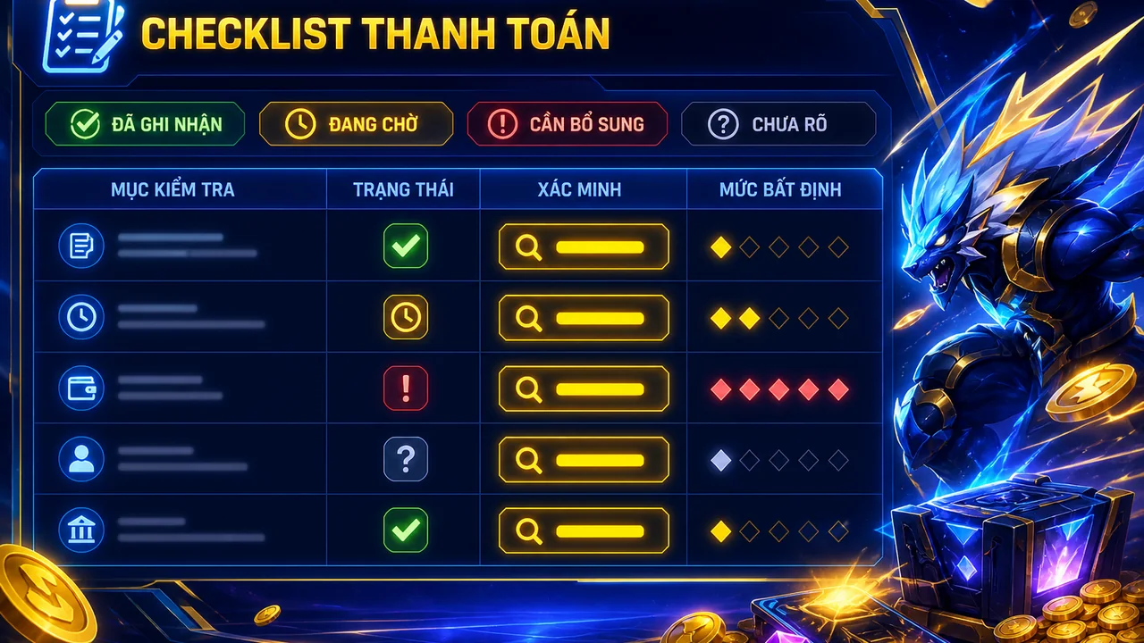 Checklist đối chiếu thanh toán hello88: đọc trạng thái và biết lúc nào cần hỏi lại